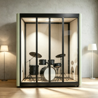 Cabine acoustique insonorisée modulaire pour 6 personnes, cabine d'isolation acoustique pour studio de musique, hôpital, école, salle de réunion