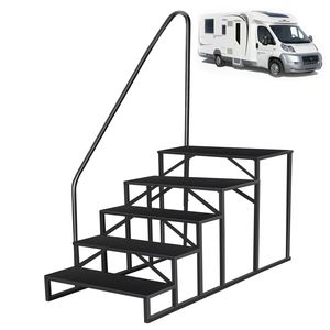 Escalones portátiles de metal de 3 peldaños DB RV para exteriores, para autocaravanas, camiones, jacuzzis, montaje lateral, impermeables - Product Image 1