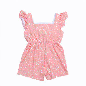 Bebé <span class=keywords><strong>niñas</strong></span> corto bebé Casual prendas de verano lindo aleteo manga nuevo bebé <span class=keywords><strong>ropa</strong></span> de punto Pantalones - Product Image 1