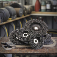 Disque abrasif de haute qualité en nylon et carbure de silicium pour le nettoyage, le décapage de peinture, application sur l'aluminium, grain 46, diamètre 125 mm