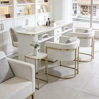 Ensemble de table à ongles 2025 - Taille et couleur personnalisées + Ensemble de chaise + Extracteur de poussière intégré et tiroir, Kit de mobilier de salon