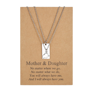 Mother <b>Daughter</b> Stainless Steel Heart <b>Necklace</b> For Women Daily Wear Jewelry Gift - Product Image 5