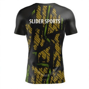 เสื้อรัดกล้ามเนื้อแขนสั้นคุณภาพสูงสำหรับฝึกซ้อม BJJ ลายพิมพ์ดิจิตอลแบบซับลิเมชั่น - Product Image 2