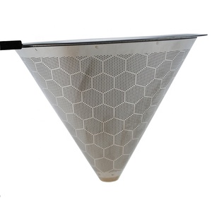 <span class=keywords><strong>Filtre</strong></span> à <span class=keywords><strong>café</strong></span> <span class=keywords><strong>Permanent</strong></span> en acier inoxydable, de qualité alimentaire, 1 pièce, goutteur, cône réutilisable, sans papier - Product Image 4