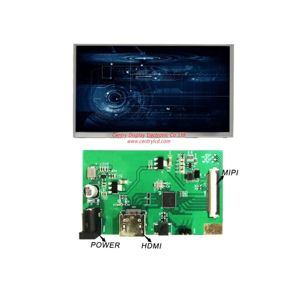 पीसीबी सिग्नल रूपांतरण बोर्ड के साथ 10.1 इंच डिस्प्ले स्क्रीन 1280*800 रिज़ॉल्यूशन एलसीडी मॉड्यूल