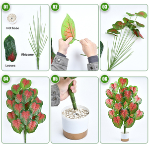 Cây trong chậu nhân tạo cảm ứng thực sự Dương Xỉ lớn cọ nhiệt đới lá cây chuối cho nhà trong nhà trang trí - Product Image 5