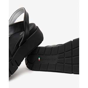 Sandalias de Plataforma con Cuña para Mujer Nero Giardini, Color Negro, con Tiras y Hebilla Plateada - Product Image 5