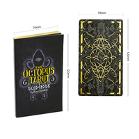 Mini-jeu de tarot de 78 cartes avec impression couleur CMYK personnalisée, papier d'art, bords dorés et guide, idéal pour collection