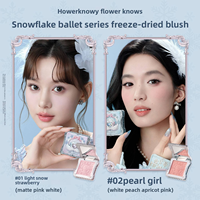 Flower Knows Nouvelle Collection Snow Ballet Ice Crystal Petit Kit 5 Articles : Fard à Joues, Poudre Compacte, Fard à Paupières, Parfum, Coffret Cadeau Cosmétiques