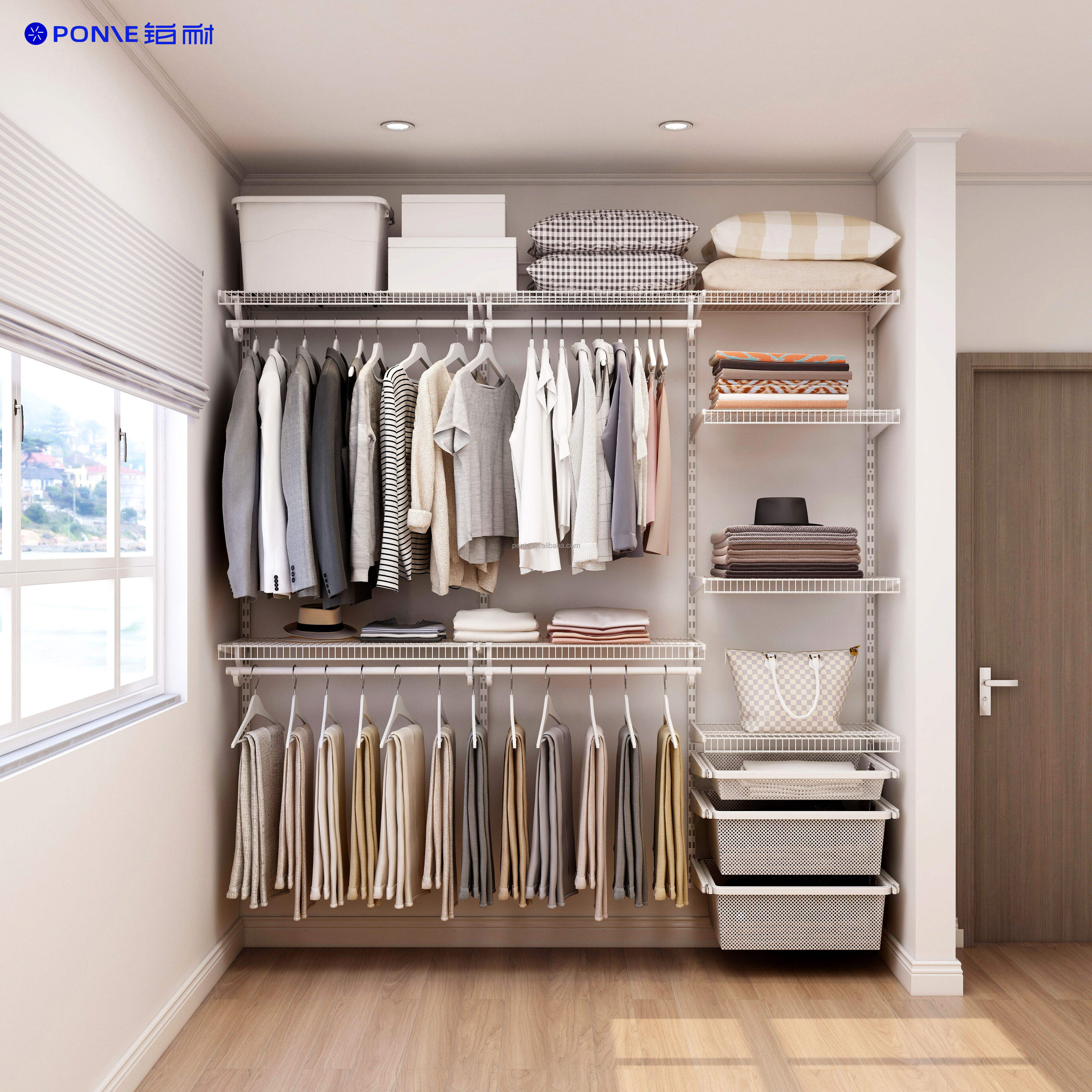 Order Online Steel and Glass Wardrobe Elegant Modern Design