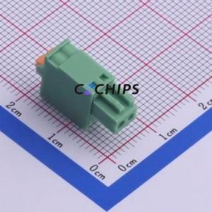 KF2EDGKD-2.5-2P Plug-in Terminal Block P=2.5mm Connector ( Connector Type: Plug )( Construction: 1x2P )( Pitch: 2.5mm ) - Product Image 1