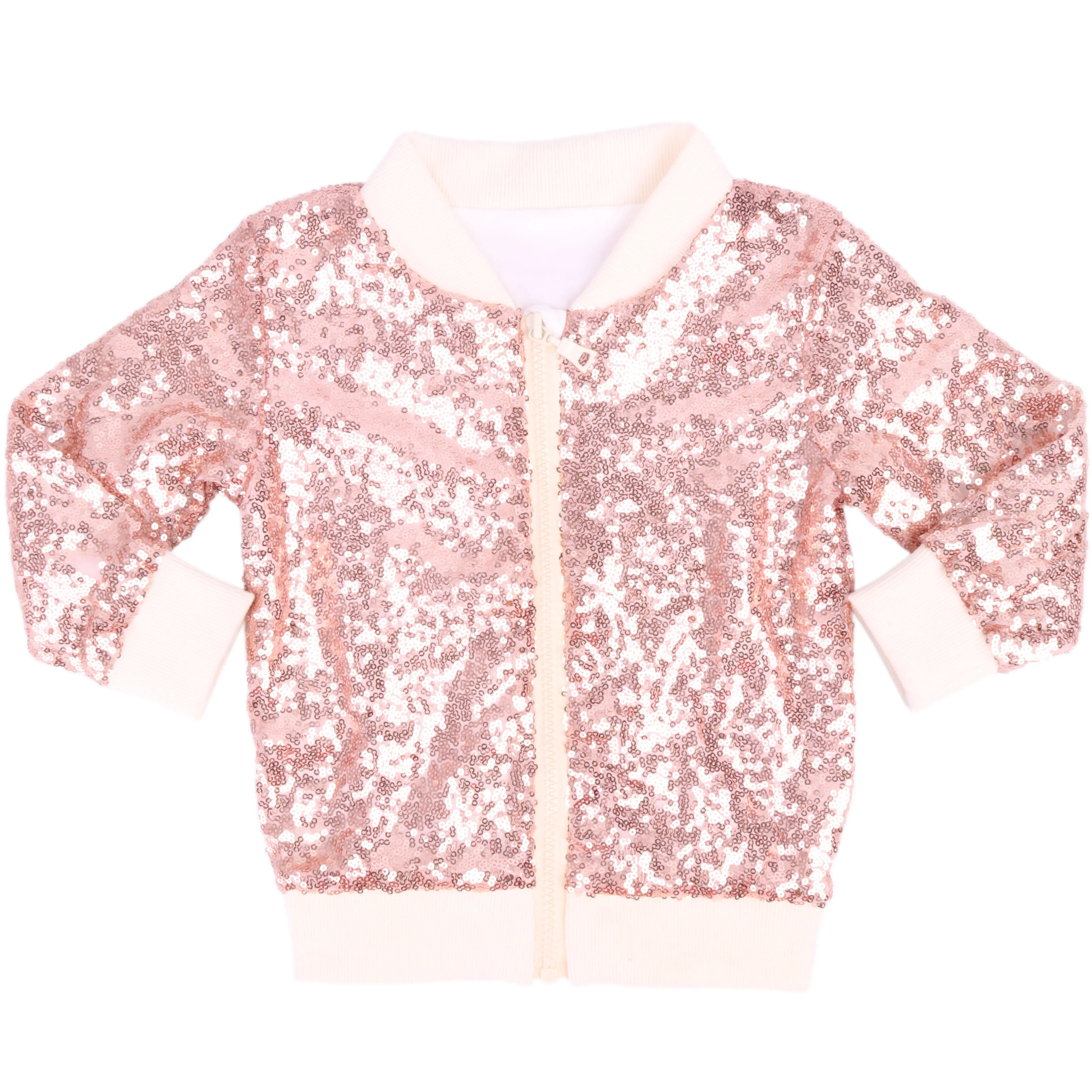 Chaqueta para Niñas Lentejuelas Multicolor Rentable Traje Actuaciones Front Zip up Track Jacket