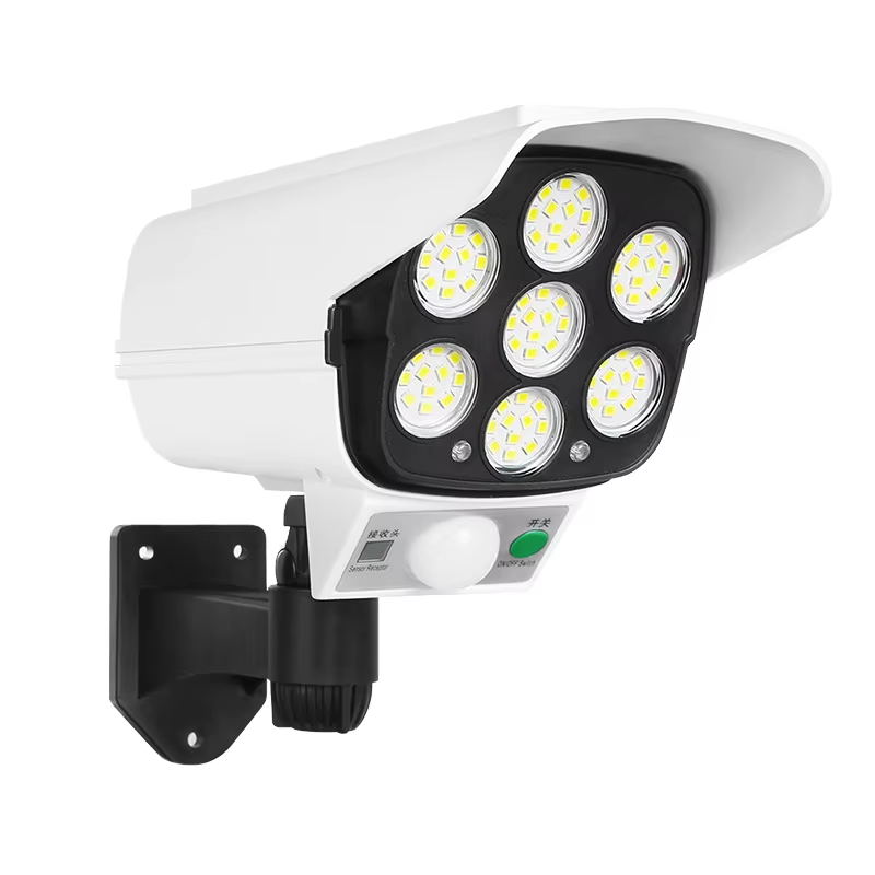 Outdoor Solar Wall Lights 77 LED 3 Modes Solar Lights 2400mAh Ip 65 Waterproof Adjustable Outdoor Solar Security Light