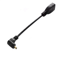 Câble micro hdmi vers hdmi mâle vers femelle 90 degrés, câbles micro hdmi pour caméra, vente en gros