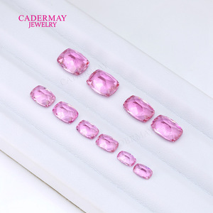 Cadermay Pink Zircon Loose Stones Rectangle 4x6mm 5x7mm 6x8mm 7x10mm 8x10mm For Jewelry Making - Product Image 2