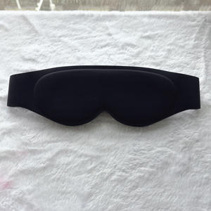 Masque de sommeil 3D personnalisé noir, masque lesté doux avec 80g de billes de verre pour le soulagement du stress, avec velcro silencieux - Product Image 4