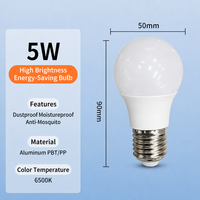 Ampoule LED en forme de A, culot B22/E27, AC 85-265V, multi-puissance, éclairage résidentiel et professionnel, certifiée CCC, 6500K, vente en gros