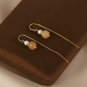 Boucles d'oreilles en perles WENCHI pour femmes 1582 avec pompon - Product Image 2