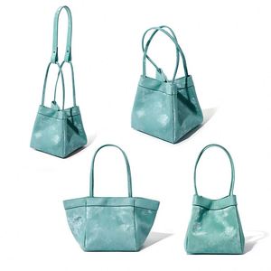 Sac à main femme Asuwish OEM/ODM, sac seau vintage élégant en <span class=keywords><strong>cuir</strong></span> véritable pour femme, sac à main en <span class=keywords><strong>cuir</strong></span> de créateur de Guangzhou - Product Image 2