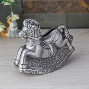 Cadeau pour enfants Creative Horse Piggy Bank Caisse d'épargne en alliage de zinc - Product Image 6