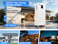Système d'énergie domestique 15 kWh, pack de batteries LiFePO4 tout-en-un 51,2 V 300 Ah 314 Ah, onduleur solaire hybride 5 kW, batterie sur pied