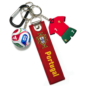 <span class=keywords><strong>Porte</strong></span>-clés en émail Coupe du Monde 2026 Portugal Ronaldo Argentine Messi, Maillot Brésil, Allemagne Mbappé, Pendentif Étoile de Football avec Chaîne - Product Image 1
