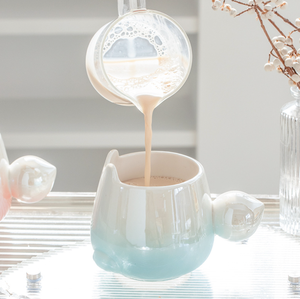 Tasse à eau en céramique, cadeau artistique mignon, cadeau créatif de bureau, tasse à café simple - Product Image 3