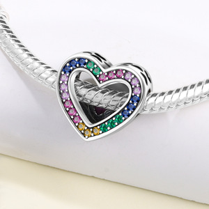 White copper FOREVER heart <b>beaded</b> original niche high-end DIY <b>bracelet</b> for girls - Product Image 2