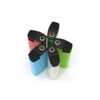 Briquet turbo électronique rechargeable en plastique bon marché encendeores allume-cigare à gaz butane
