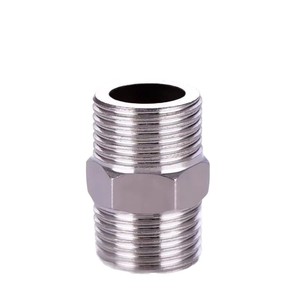 Stainless Steel Double Male Thread Connector 4 Inch For Bathroom Faucet <b>Hose</b> <b>Extension</b> - Product Image 5