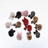 3d acrylique arc clou pompon breloques fourrure pelucheux boule pompon pour ongle