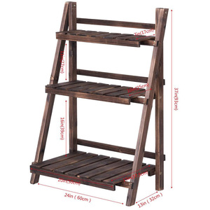 Soporte de Madera Maciza para Plantas de Estilo Chino Moderno, Multinivel, para Suculentas, Bonsáis, Interior, Sala de Estar, Almacenamiento - Product Image 3