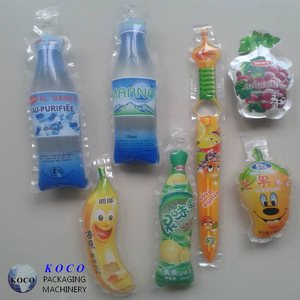Expansion automatique <span class=keywords><strong>sac</strong></span> en plastique gonflable bouteille en forme de fruit pochette <span class=keywords><strong>sac</strong></span> boisson liquide mangue citron <span class=keywords><strong>banane</strong></span> jus remplissage - Product Image 1