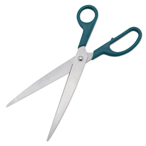Home Use Stainless Steel <b>Scissors</b> Straight Head Blue Handle Office <b>Sewing</b> Fabric Cutting Tools 0055 - Product Image 2