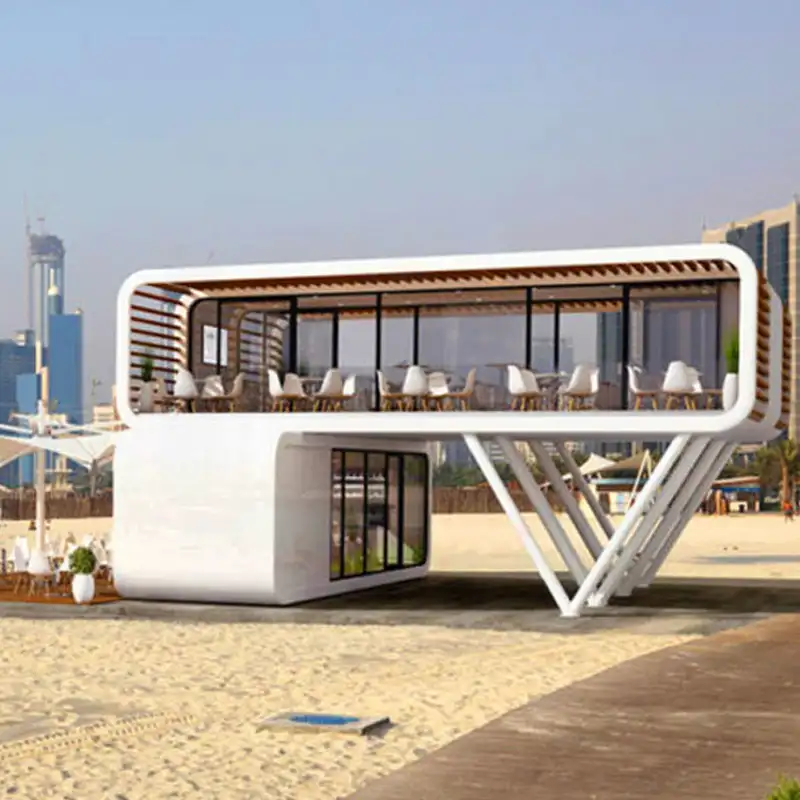 Casa móvil prefabricada de 20 pies, con vista al mar, habitación de playa, cabaña de manzana, bar, oficina, pod