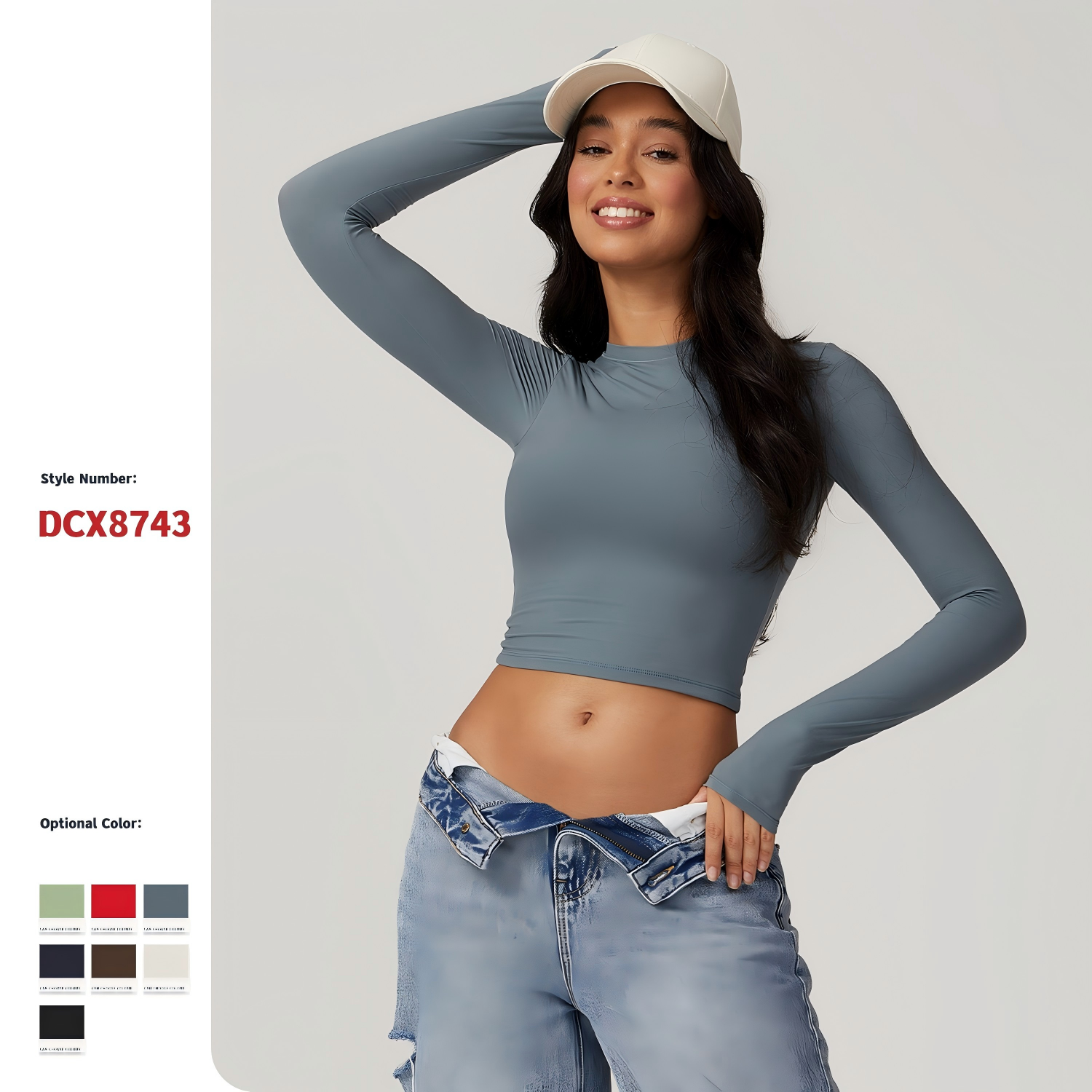 New Trend Women's Soft Long Sleeve Yoga Top Breathable Regular Fit Moisture Wicking Workout Shirt Crew Neck Thumbholes for Gym