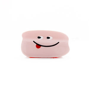 Pince à cheveux personnalisée en acrylique/acétate unisexe de 8 cm avec visage souriant, pince à cheveux de dessin animé avec la langue dégagée, accessoires de cheveux uniques pour tous les jours - Product Image 1