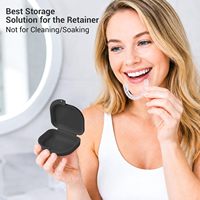 Boîte de rangement orthodontique pour protège-dents avec trous d'aération, fine, pour protège-dents anti-grincement