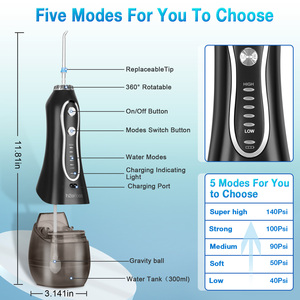 H2ofloss điện nước cầm tay <span class=keywords><strong>Flosser</strong></span> 300ml IPX7 không thấm nước nha khoa <span class=keywords><strong>Flosser</strong></span> răng làm sạch bằng miệng nước thủy lợi <span class=keywords><strong>Flosser</strong></span> - Product Image 4