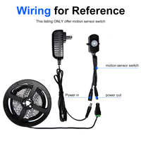 Détecteur de mouvement PIR ESann à LED, DC12V-24V, avec une charge maximale de 72W et une garantie de 2 ans, en noir