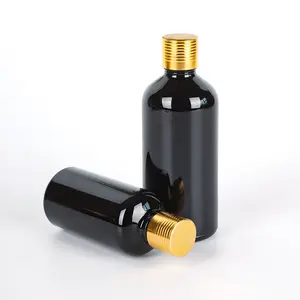 5ml 30ml bouteille de goutte en verre noir huile de CBD huile essentielle cosmétiques avec couvercle soins de la peau lotion d'eau sous emballage bouteille en verre