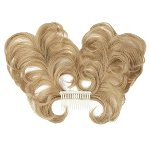 Perruque style européen et américain pour femme, avec anneau à cheveux réglable, peigne d'insertion pour <span class=keywords><strong>chignon</strong></span>, outil <span class=keywords><strong>de</strong></span> <span class=keywords><strong>coiffure</strong></span> rapide et volumineux pour <span class=keywords><strong>queue</strong></span> <span class=keywords><strong>de</strong></span> <span class=keywords><strong>cheval</strong></span> courte et haute - Product Image 5