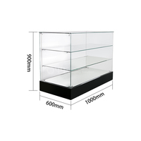 Vitrine d'exposition en verre de nouvelle conception avec éclairage LED, cadre en aluminium, comptoirs d'exposition sur pied, vitrines pour magasins de tabac