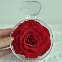 Set Hadiah Bisnis Grosir untuk Hari Ibu Natal Mawar Abadi Terawetkan Botol Parfum Akrilik Hari Valentine