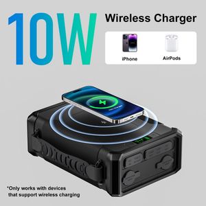 100000mAh Trạm điện cầm tay 300wh panel năng lượng mặt trời charhing khẩn cấp sao lưu ngân hàng điện LiFePO4 pin 12V 60Ah Powered - Product Image 4