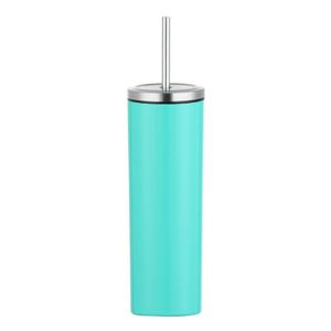 Gobelet isotherme droit 600 ml en acier inoxydable 304 (intérieur) et 201 (extérieur) avec paille intégrée - Product Image 6