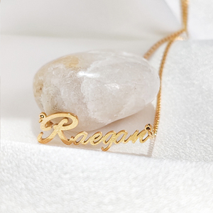 قلادة شخصية من الفولاذ المقاوم للصدأ قابلة للتخصيص بالاسم، سلسلة عصرية بحرف، قلادة عنق ذهبية اللون، مجوهرات دروبشيبينغ - Product Image 6