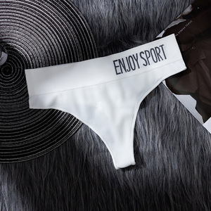 Sous-vêtements respirants doux pour le commerce extérieur transfrontalier, sensation de nu, sans couture, taille mi-haute, T-pants pour femmes - Product Image 6