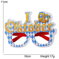 Lunettes de fête SOLPOP 2026 pour l'Oktoberfest allemand, accessoires amusants pour photomaton du festival de la bière bavaroise avec tasse à bretzel et motifs du drapeau allemand