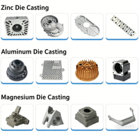 Service de moulage sous pression d'aluminium personnalisé OEM ADC12 A380, pièces moulées sous pression haute pression, usinage CNC, usine certifiée ISO 9001